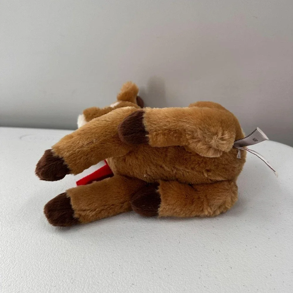 Lindt By Gund Plush Reindeer Brown & Red Holiday Toy Collectible Christmas Scarf